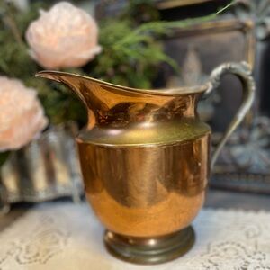 F.B.R. Antique copper water pitcher 1940’s American decor Empire
